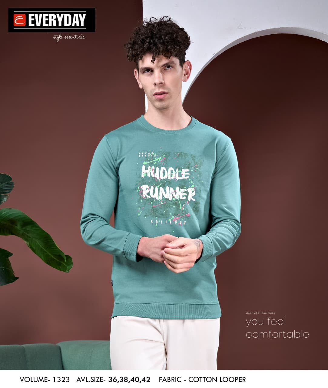 Vol 1323 Everyday Cotton Looper Mens Tshirts Manufacturer Ahmedabad