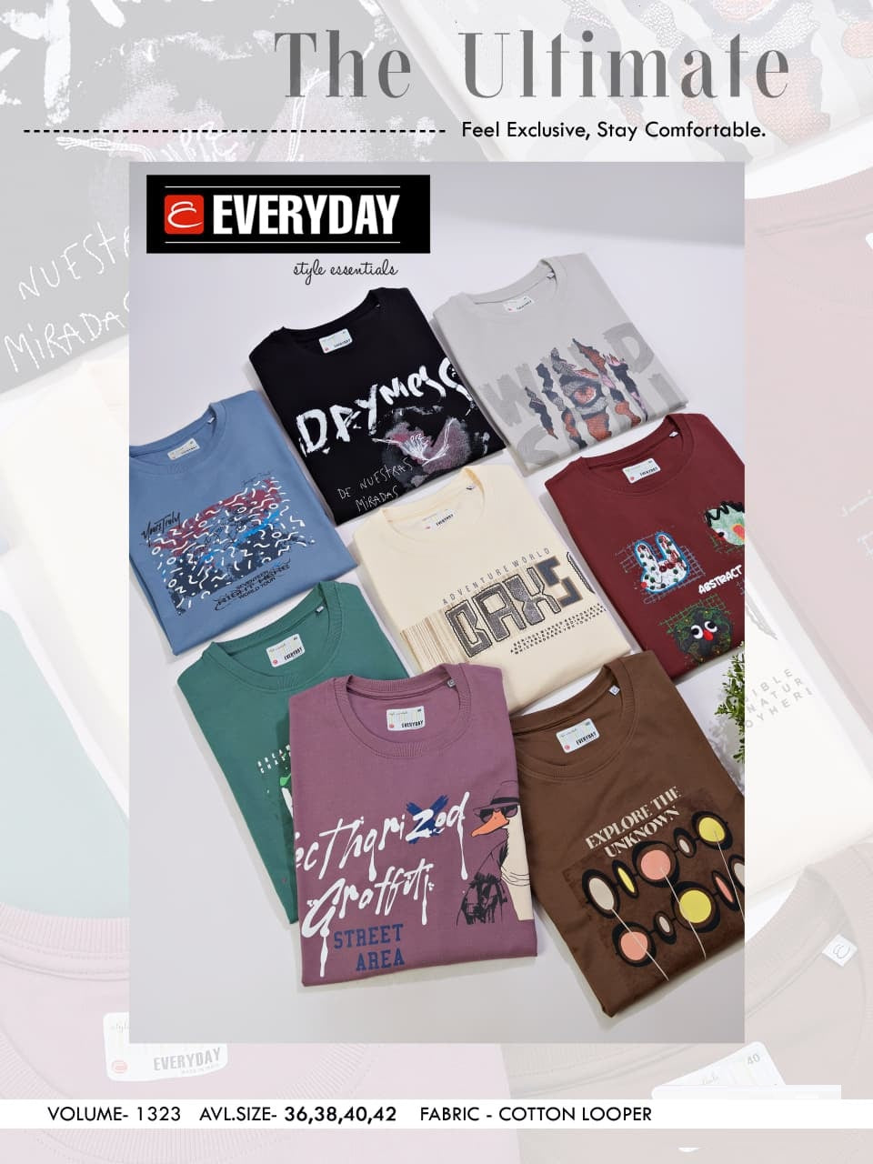 Vol 1323 Everyday Cotton Looper Mens Tshirts Manufacturer Ahmedabad
