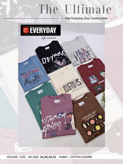 Vol 1323 Everyday Cotton Looper Mens Tshirts Manufacturer Ahmedabad