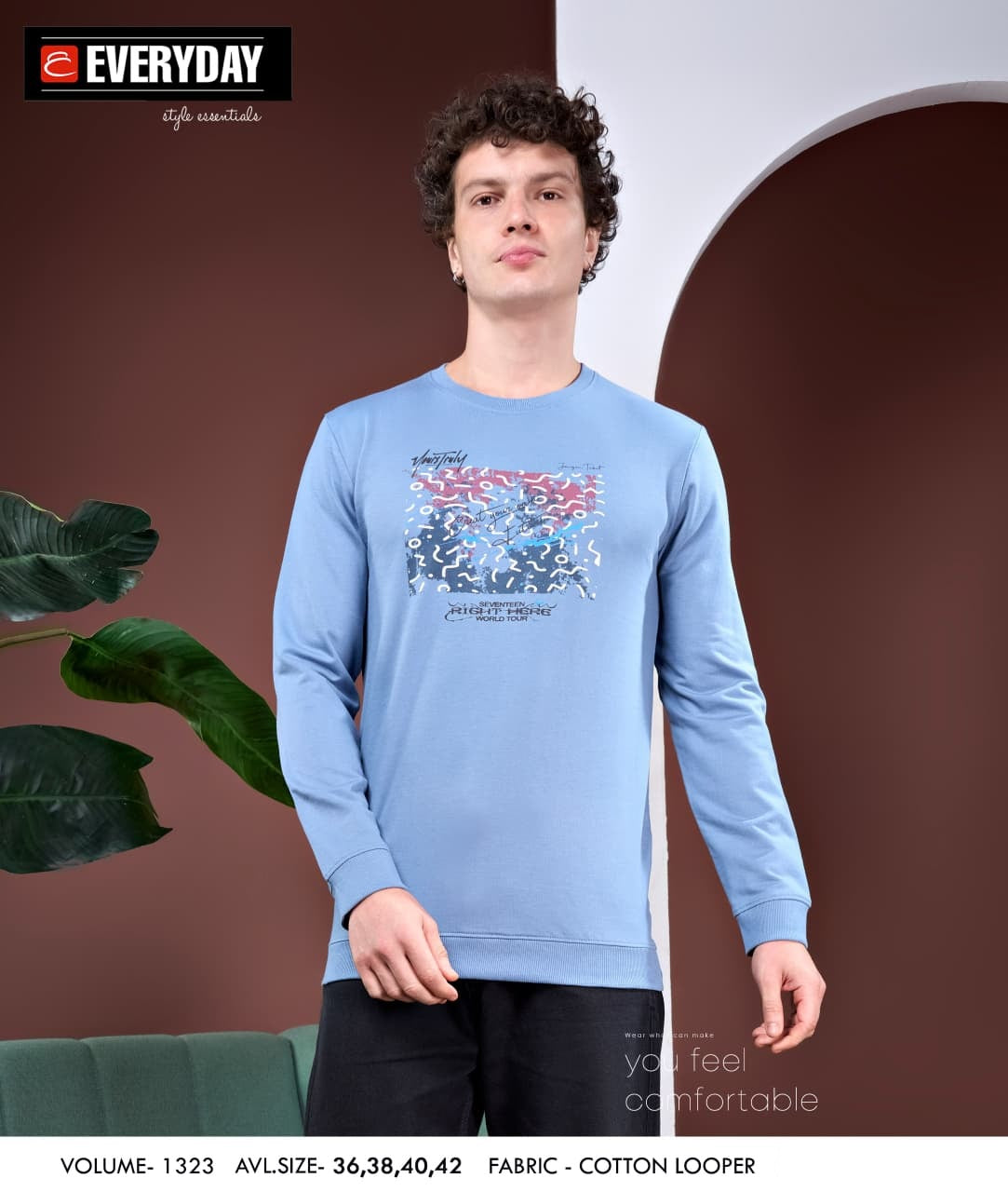 Vol 1323 Everyday Cotton Looper Mens Tshirts Manufacturer Ahmedabad