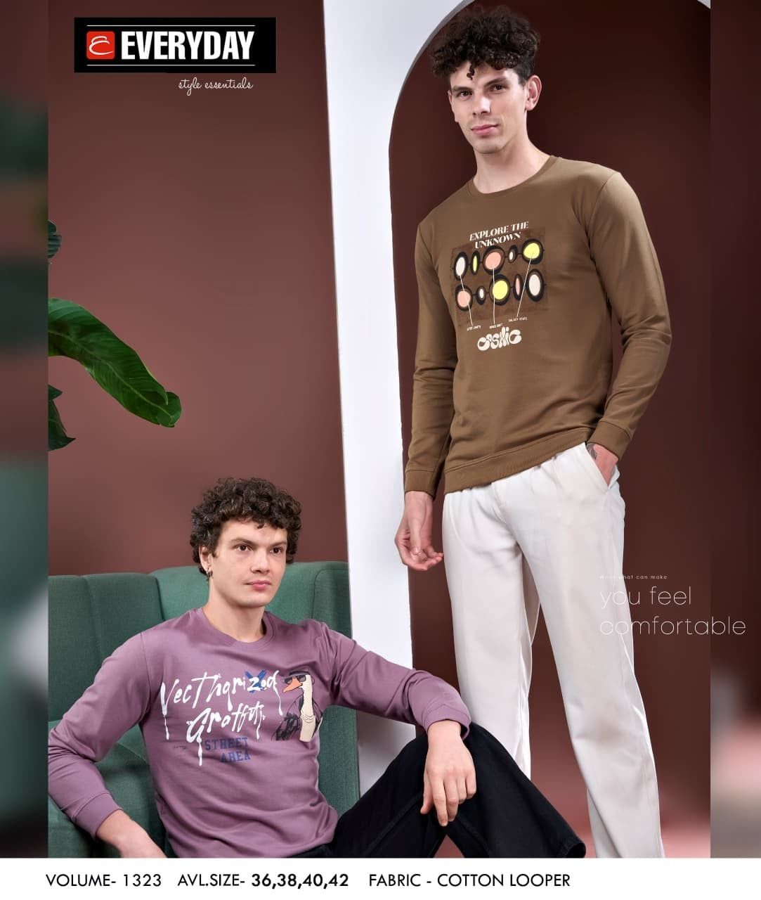Vol 1323 Everyday Cotton Looper Mens Tshirts Manufacturer Ahmedabad