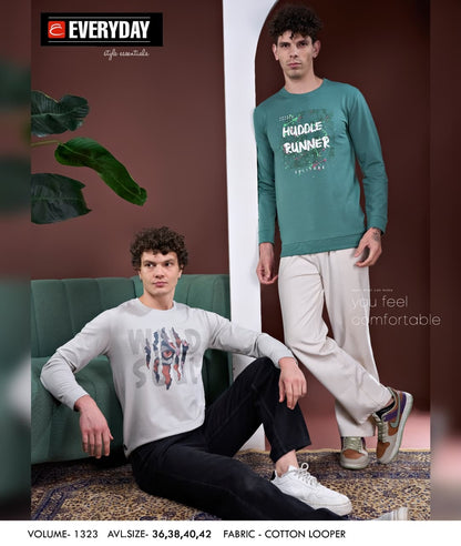 Vol 1323 Everyday Cotton Looper Mens Tshirts Manufacturer Ahmedabad