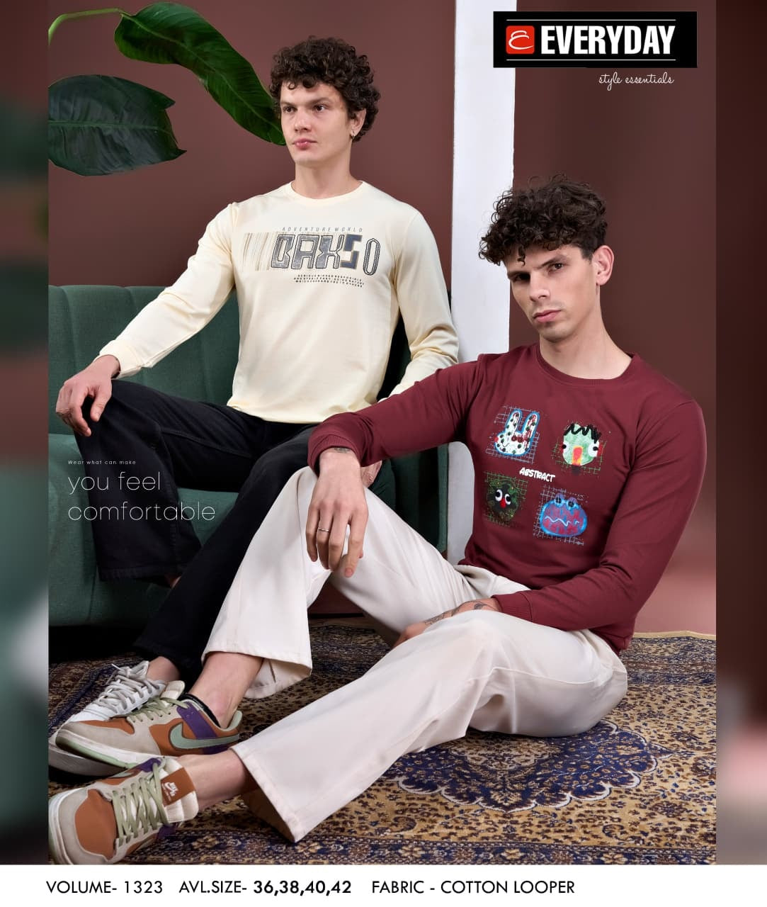 Vol 1323 Everyday Cotton Looper Mens Tshirts Manufacturer Ahmedabad