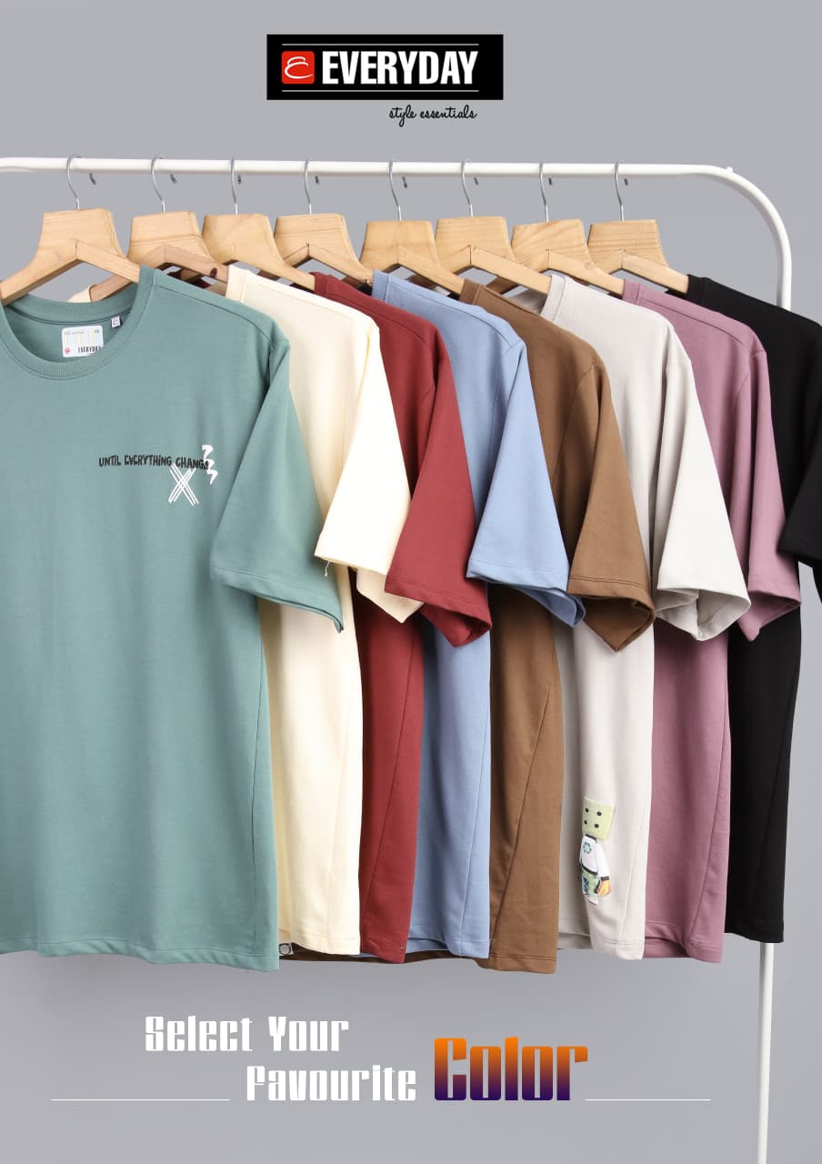 Vol 1324 Oversized Everyday Cotton Looper Mens Tshirts Manufacturer Gujarat