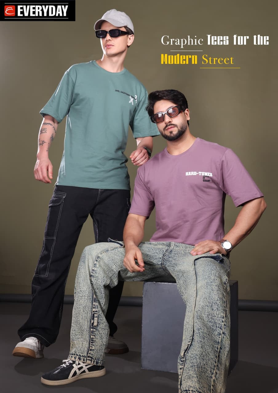 Vol 1324 Oversized Everyday Cotton Looper Mens Tshirts Manufacturer Gujarat