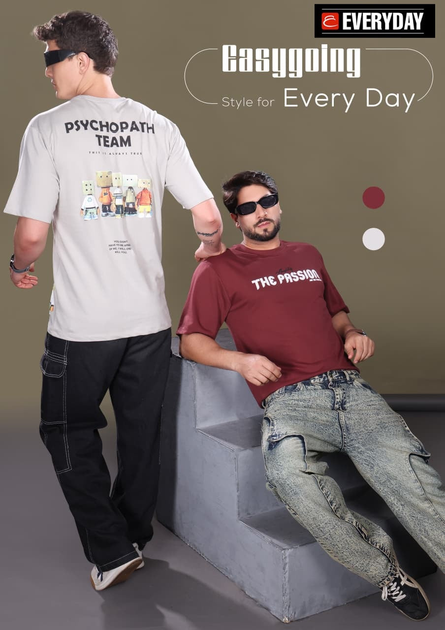 Vol 1324 Oversized Everyday Cotton Looper Mens Tshirts Manufacturer Gujarat