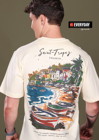 Vol 1324 Oversized Everyday Cotton Looper Mens Tshirts Manufacturer Gujarat