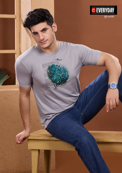 Vol 1328 Everyday Tencil Lycra Mens Tshirts Manufacturer Gujarat