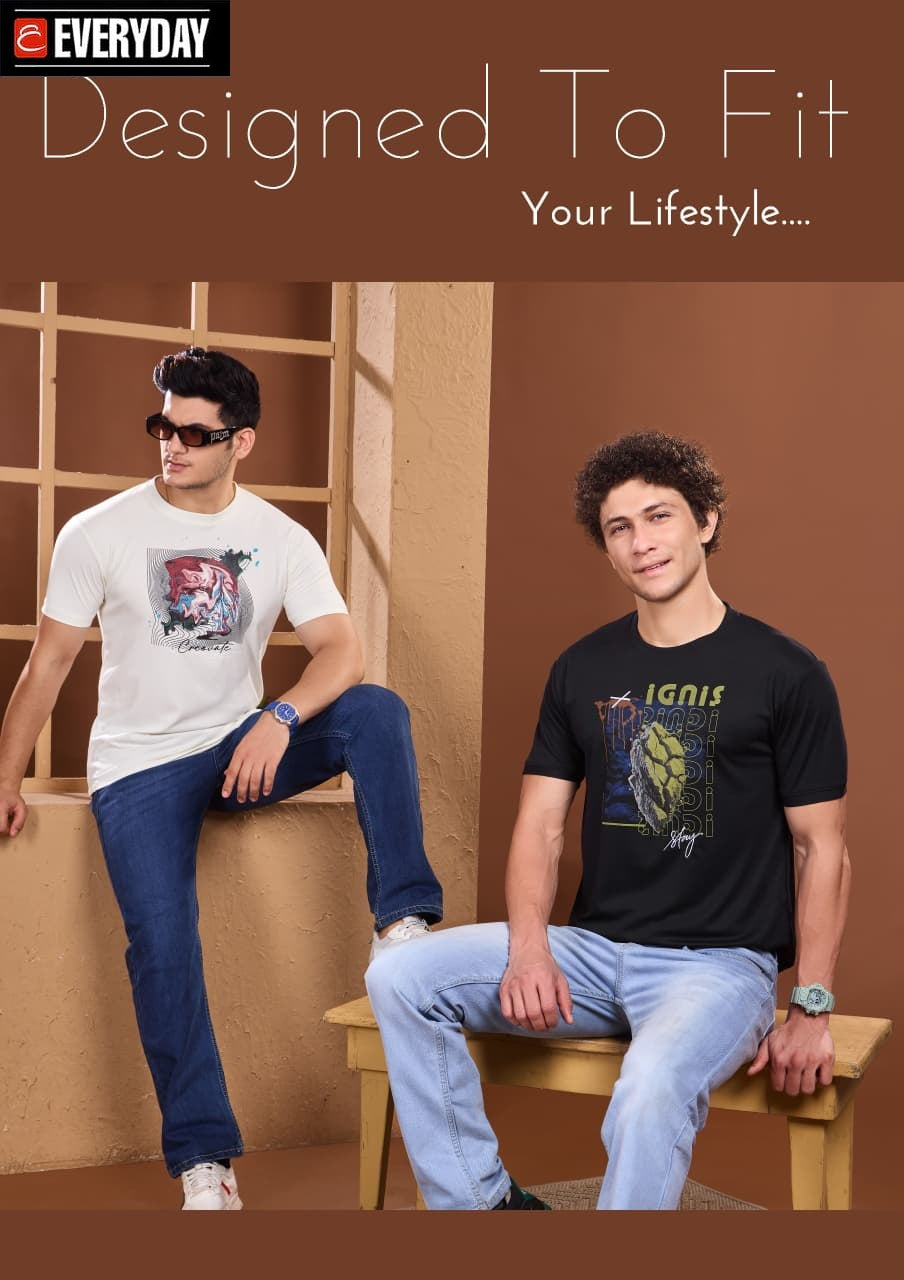 Vol 1328 Everyday Tencil Lycra Mens Tshirts Manufacturer Gujarat