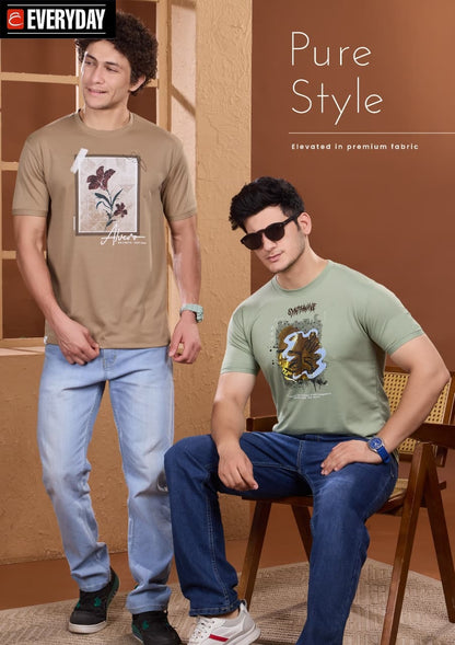 Vol 1328 Everyday Tencil Lycra Mens Tshirts Manufacturer Gujarat