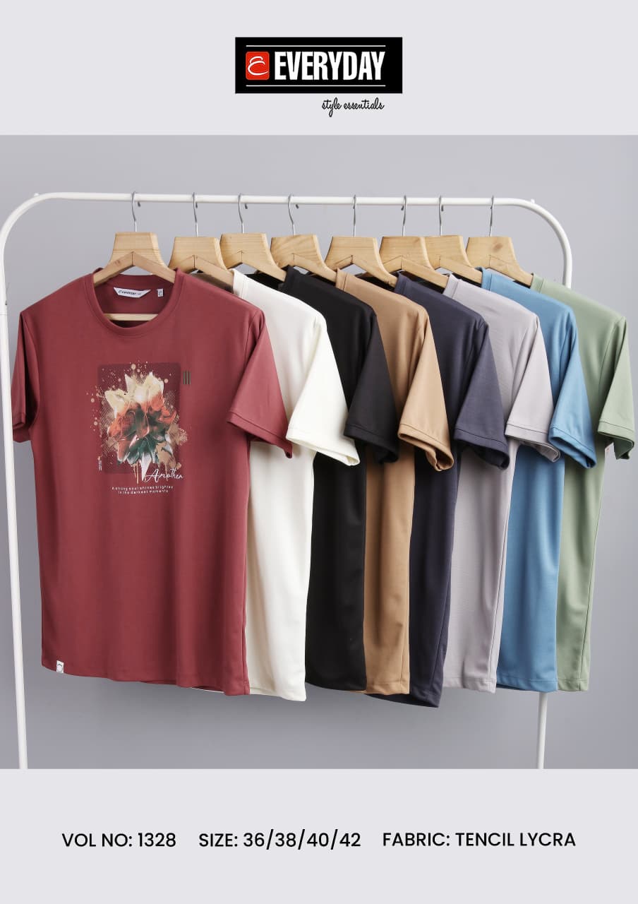 Vol 1328 Everyday Tencil Lycra Mens Tshirts Manufacturer Gujarat