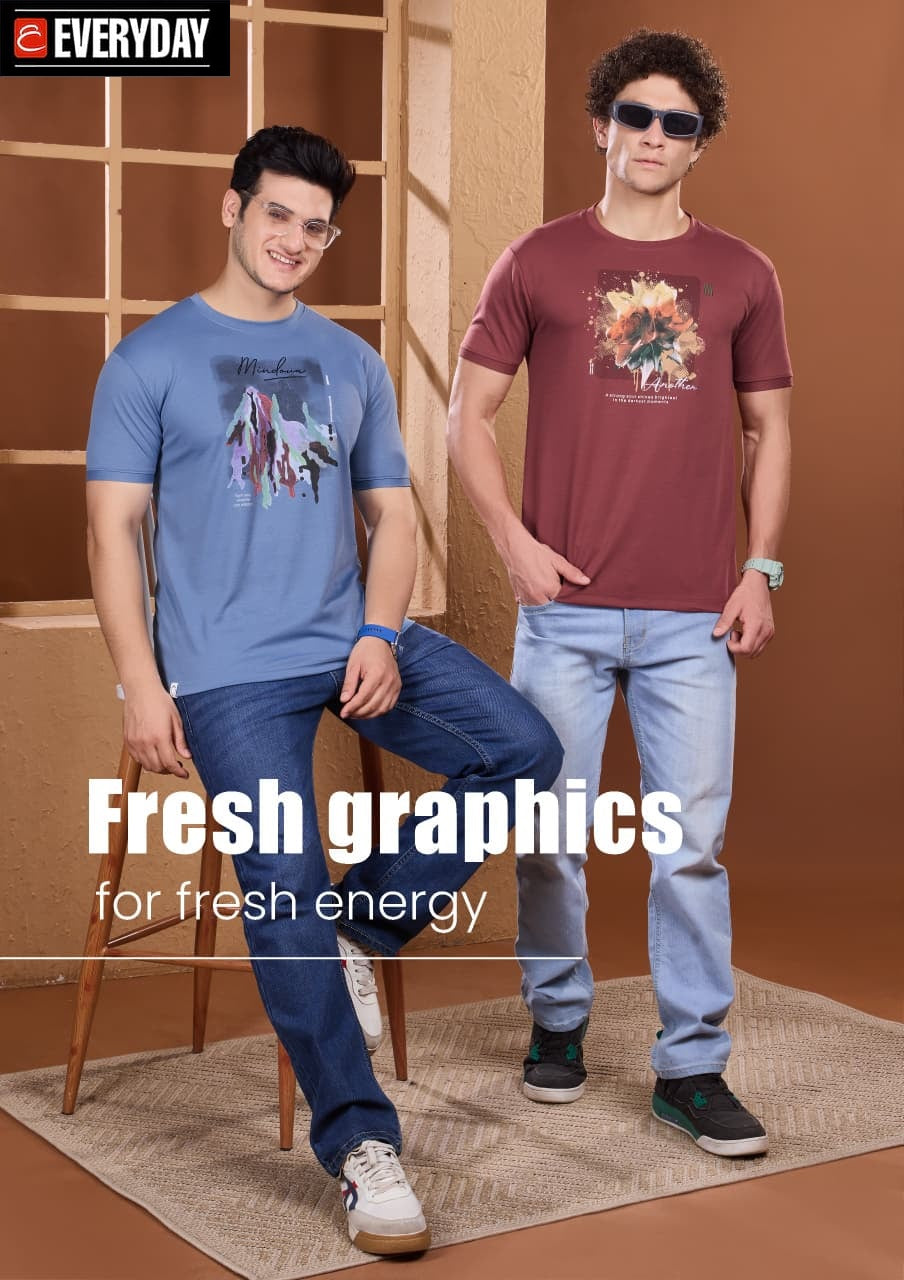 Vol 1328 Everyday Tencil Lycra Mens Tshirts Manufacturer Gujarat