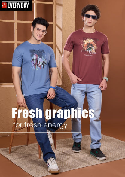 Vol 1328 Everyday Tencil Lycra Mens Tshirts Manufacturer Gujarat