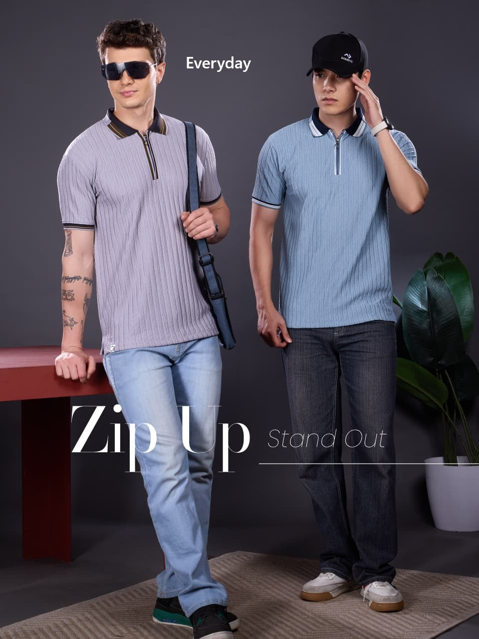 Vol 1332 Everyday Jacquard Knit Mens Tshirts Exporter Ahmedabad