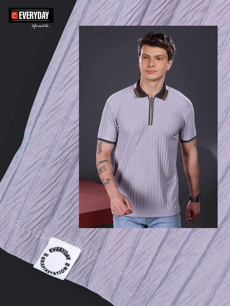 Vol 1332 Everyday Jacquard Knit Mens Tshirts Exporter Ahmedabad