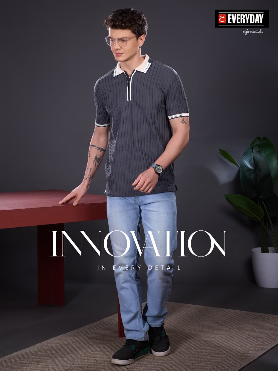 Vol 1332 Everyday Jacquard Knit Mens Tshirts Exporter Ahmedabad