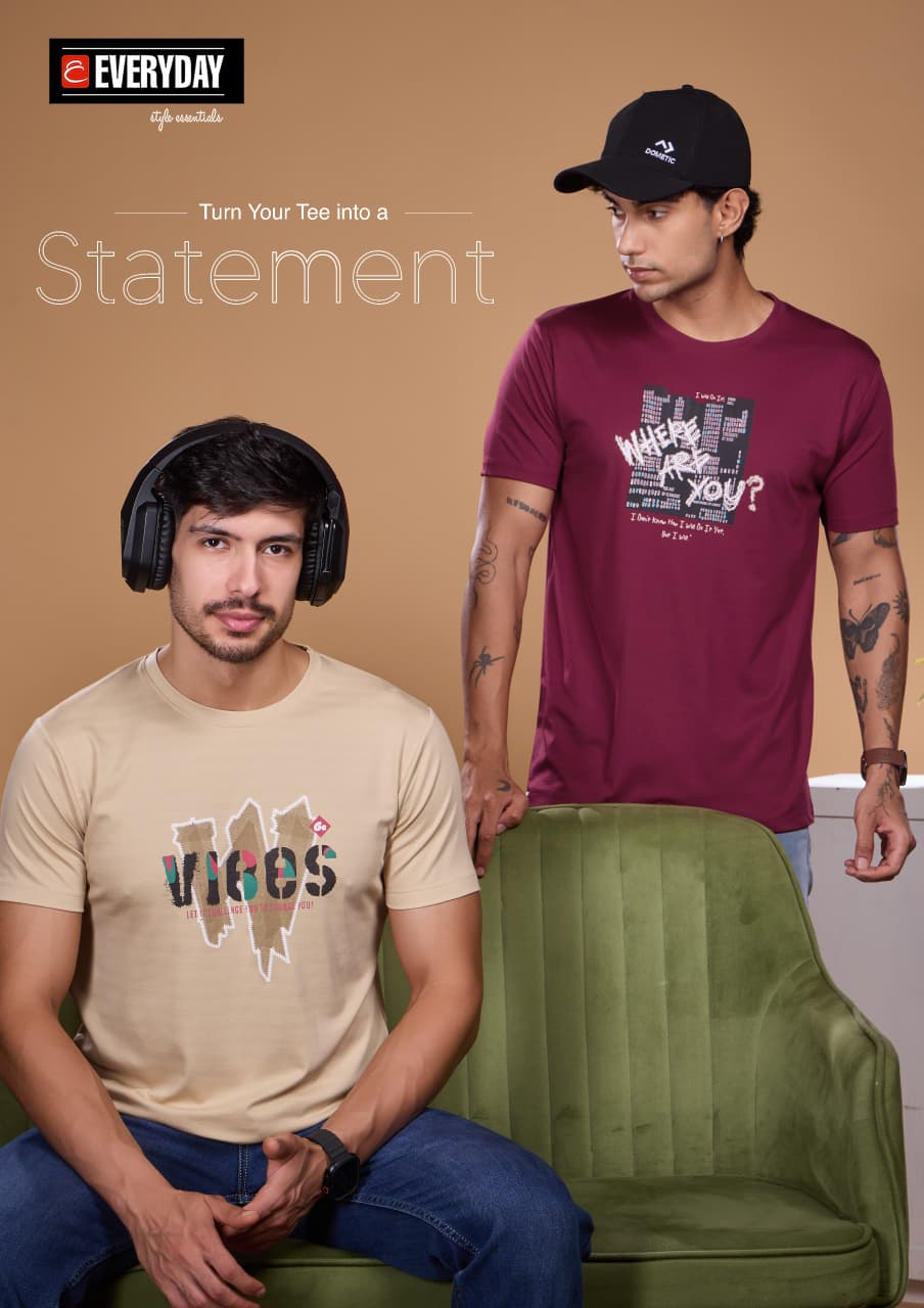 Vol 1338 Everyday Tencil Lycra Mens Tshirts Manufacturer