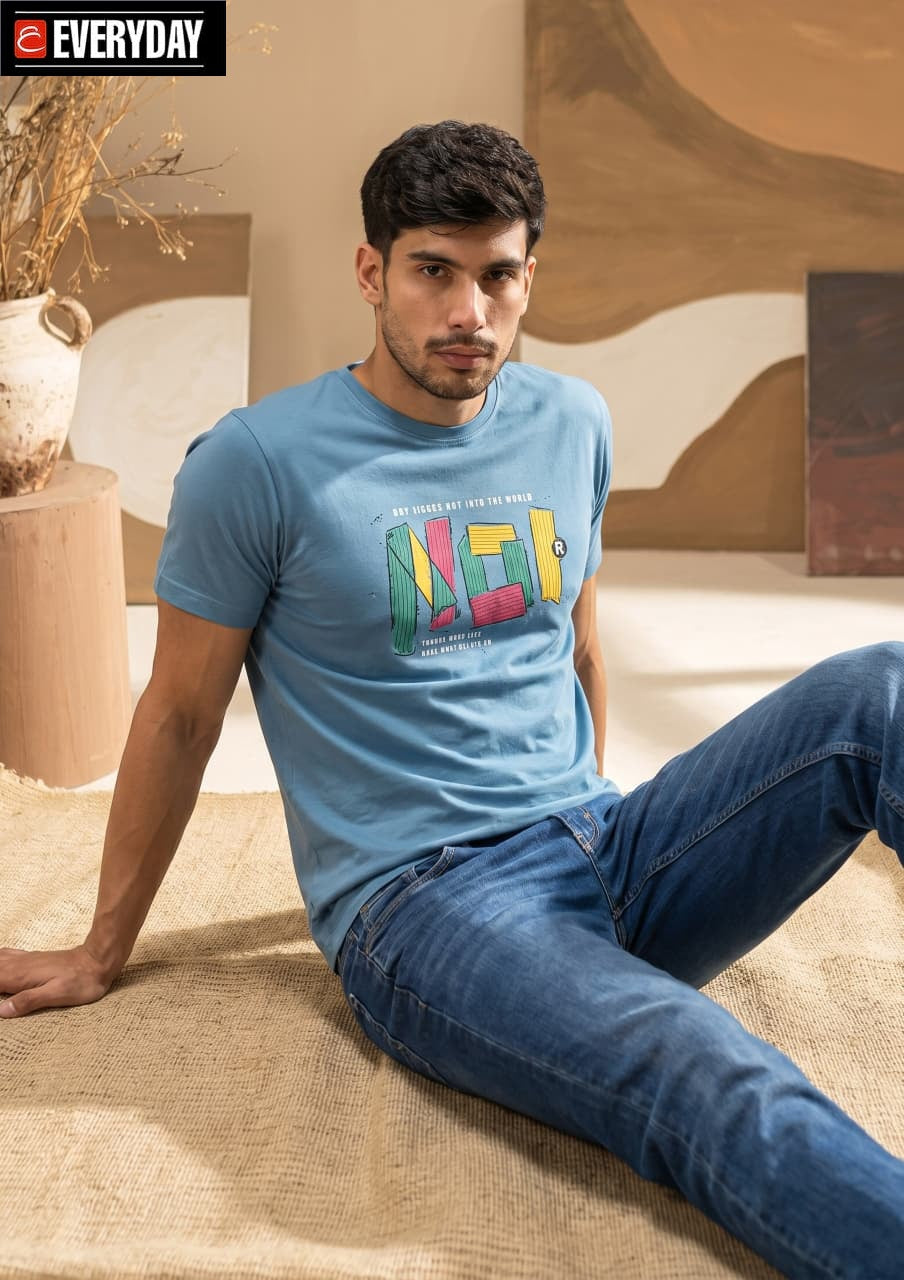 Vol 1338 Everyday Tencil Lycra Mens Tshirts Manufacturer