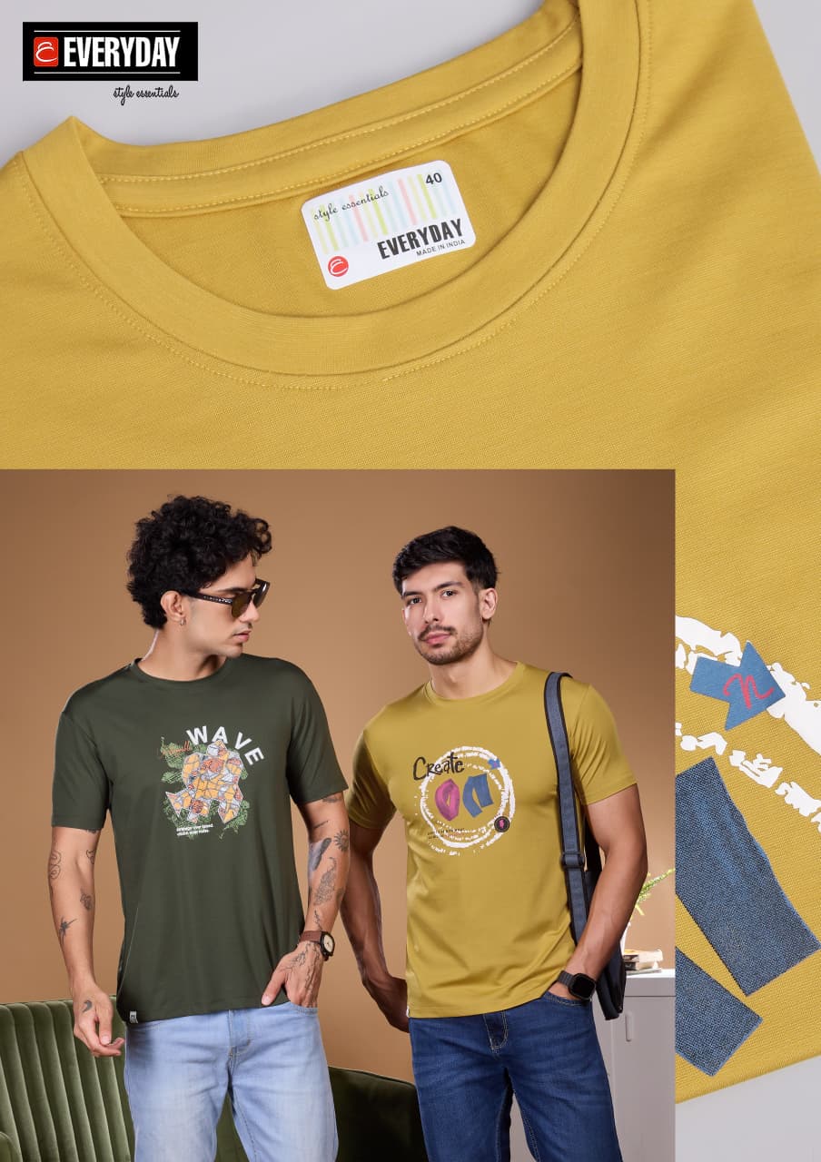 Vol 1338 Everyday Tencil Lycra Mens Tshirts Manufacturer