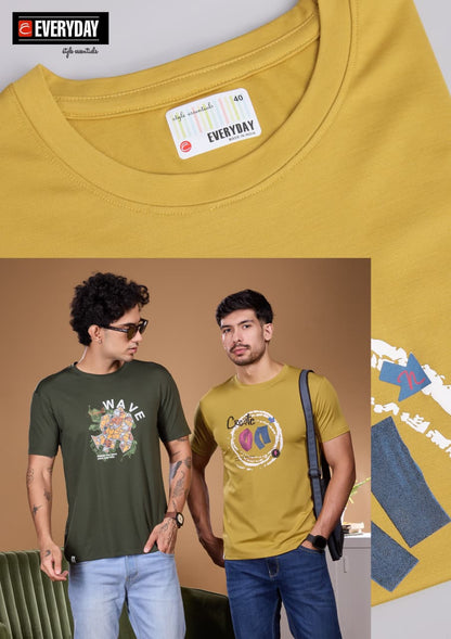 Vol 1338 Everyday Tencil Lycra Mens Tshirts Manufacturer
