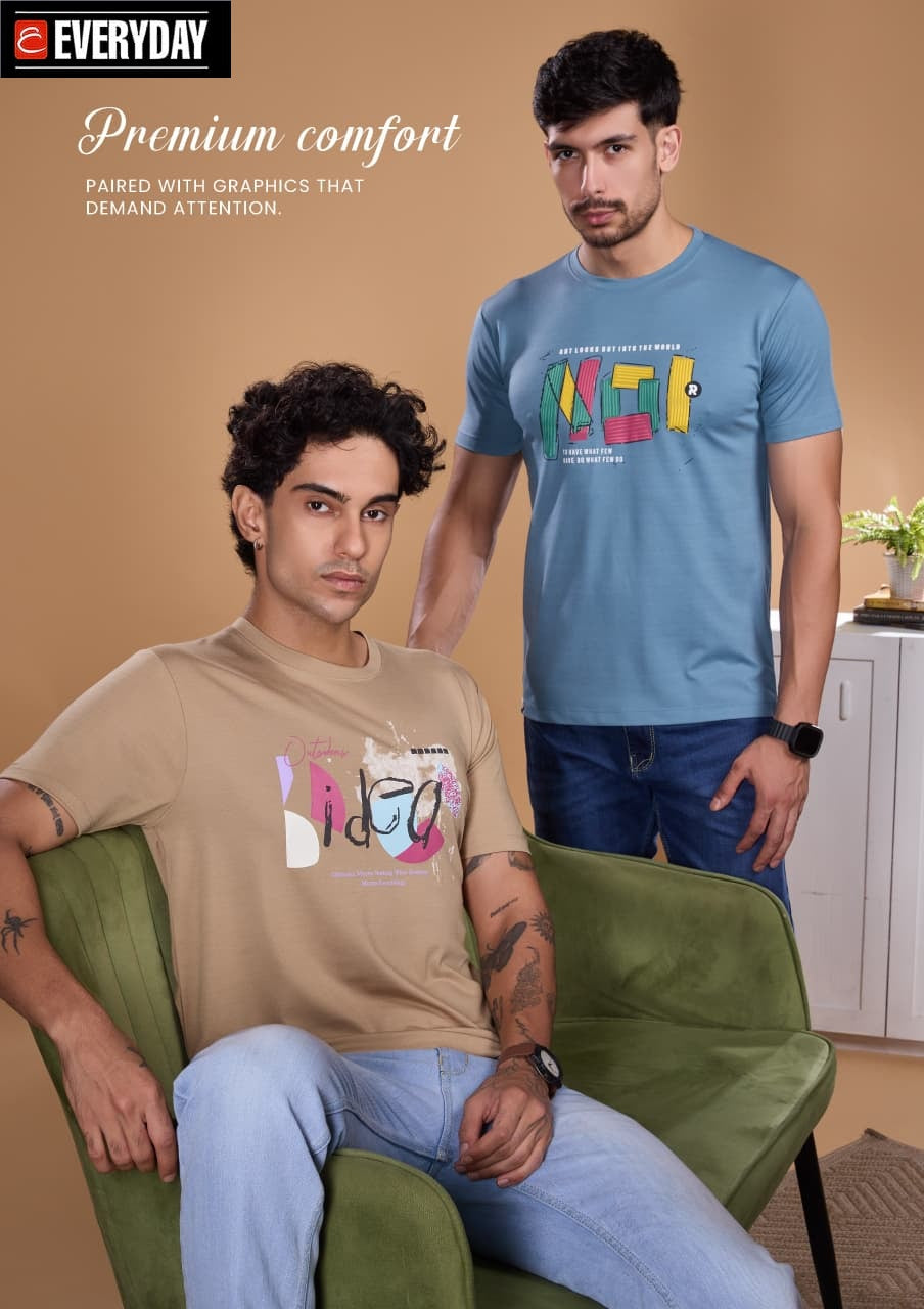 Vol 1338 Everyday Tencil Lycra Mens Tshirts Manufacturer