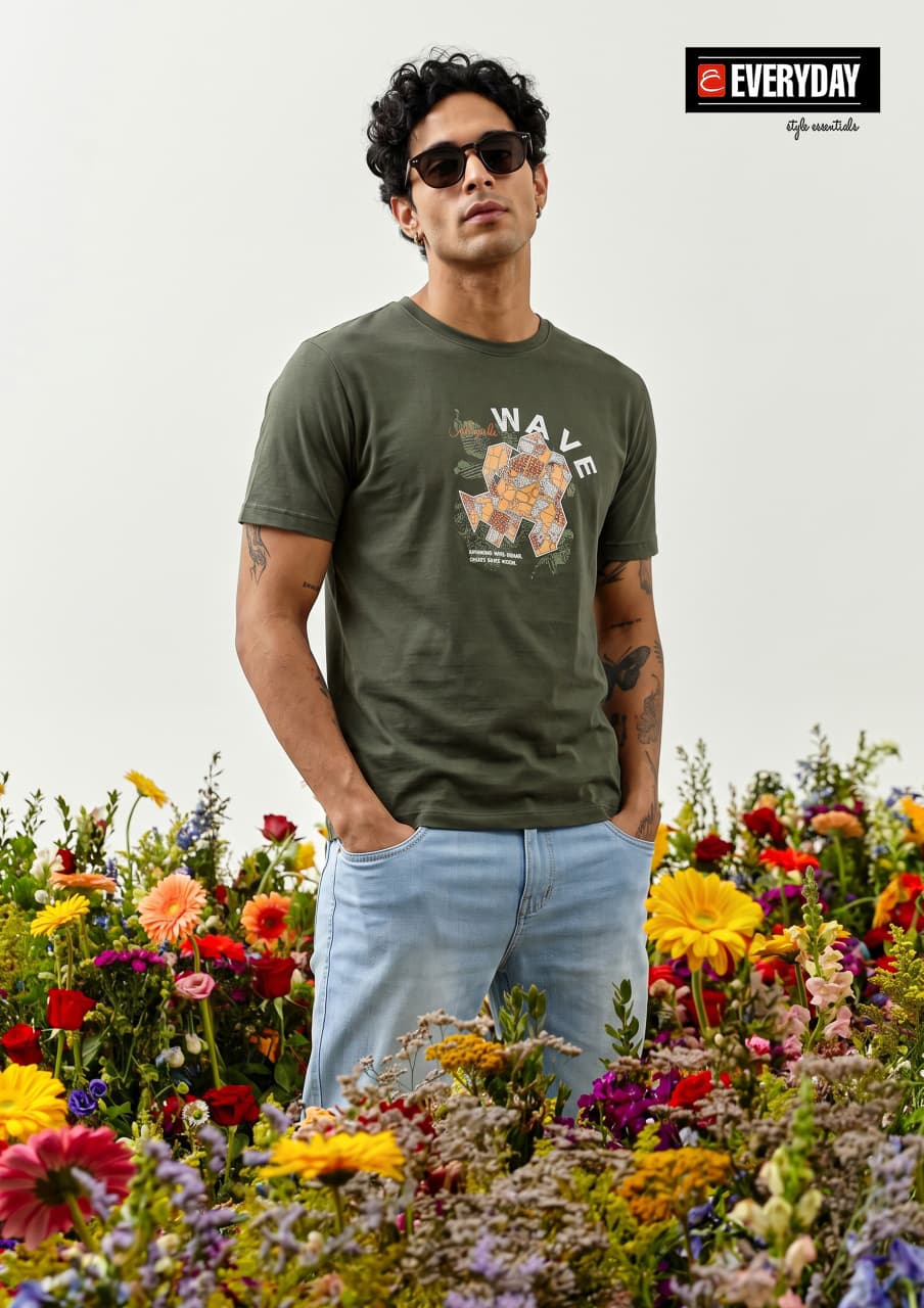 Vol 1338 Everyday Tencil Lycra Mens Tshirts Manufacturer