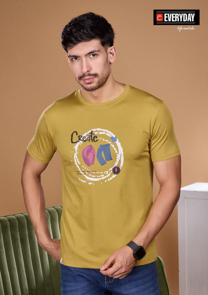 Vol 1338 Everyday Tencil Lycra Mens Tshirts Manufacturer