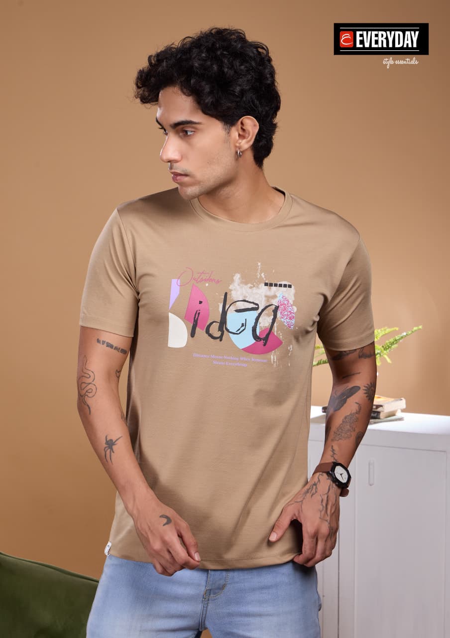 Vol 1338 Everyday Tencil Lycra Mens Tshirts Manufacturer