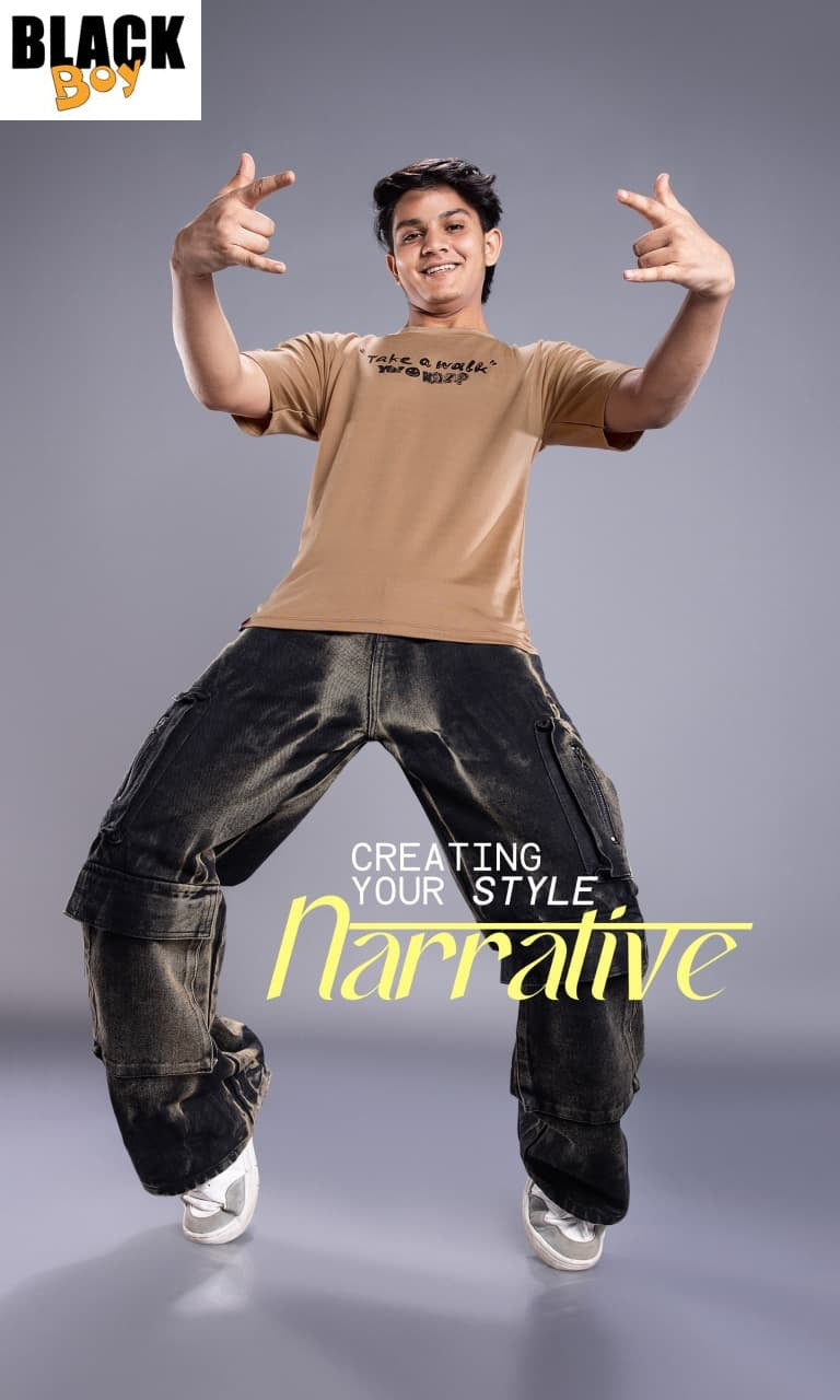 Vol 1346 Oversized Black Tencil Lycra Boys Tshirt Manufacturer Ahmedabad