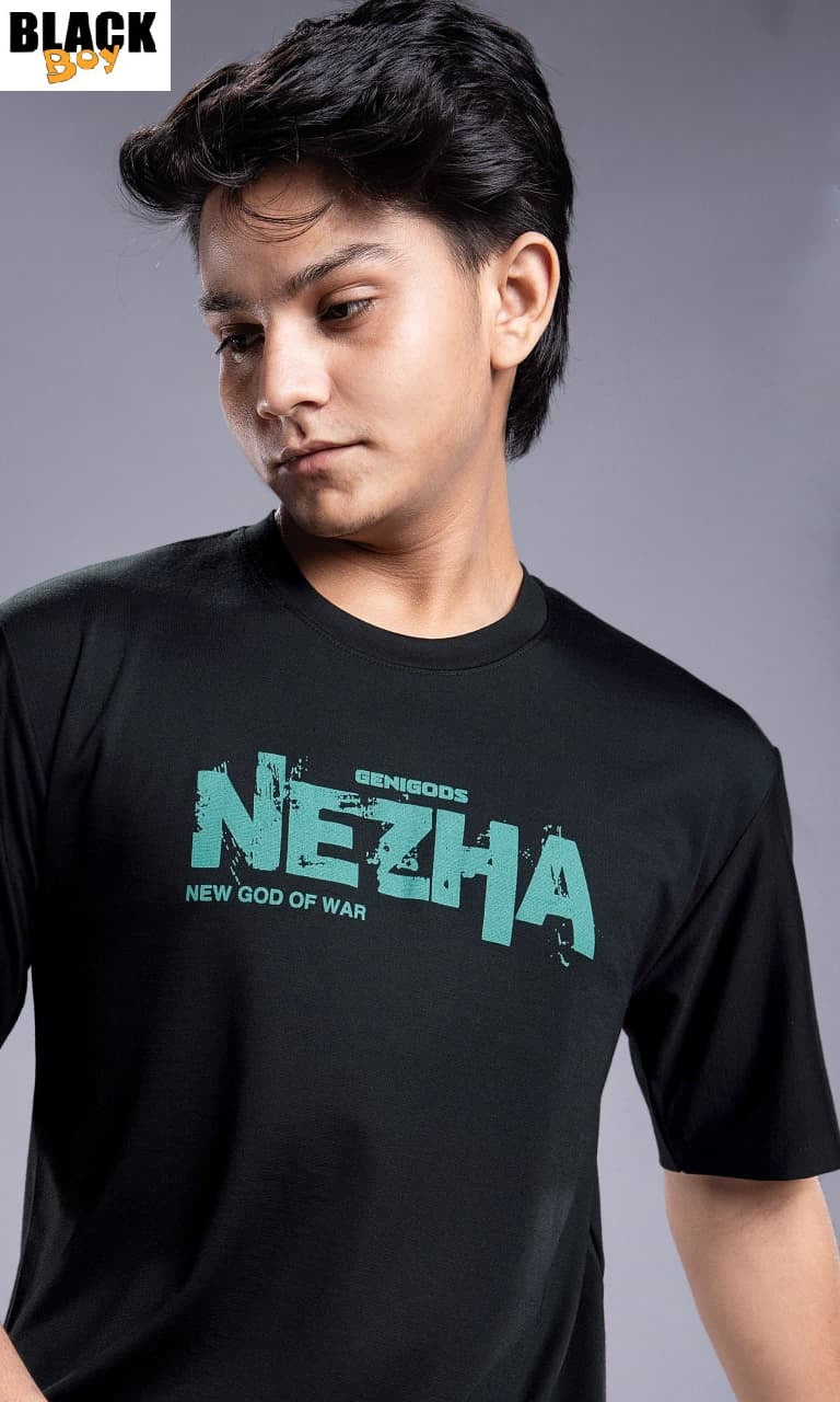 Vol 1346 Oversized Black Tencil Lycra Boys Tshirt Manufacturer Ahmedabad