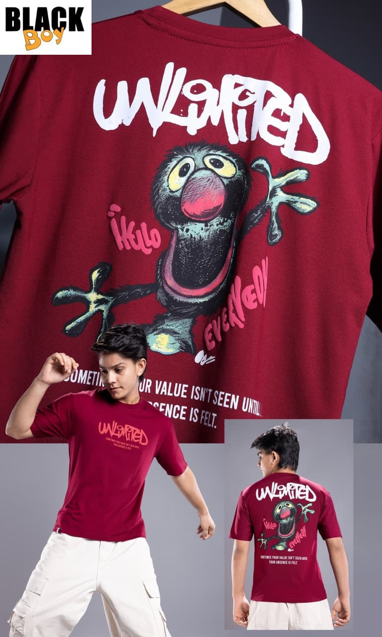 Vol 1346 Oversized Black Tencil Lycra Boys Tshirt Manufacturer Ahmedabad