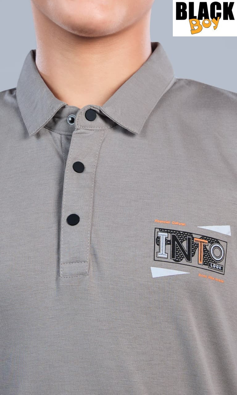 Vol 1348 Black Canvas Interlock Boys Tshirt Supplier India