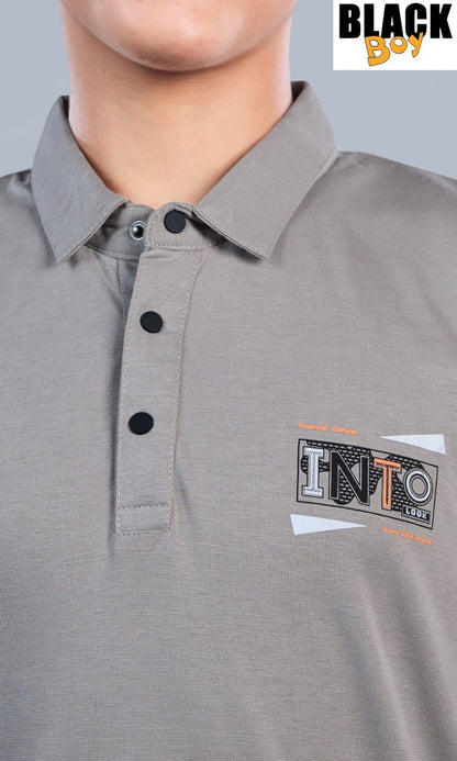 Vol 1348 Black Canvas Interlock Boys Tshirt Supplier India