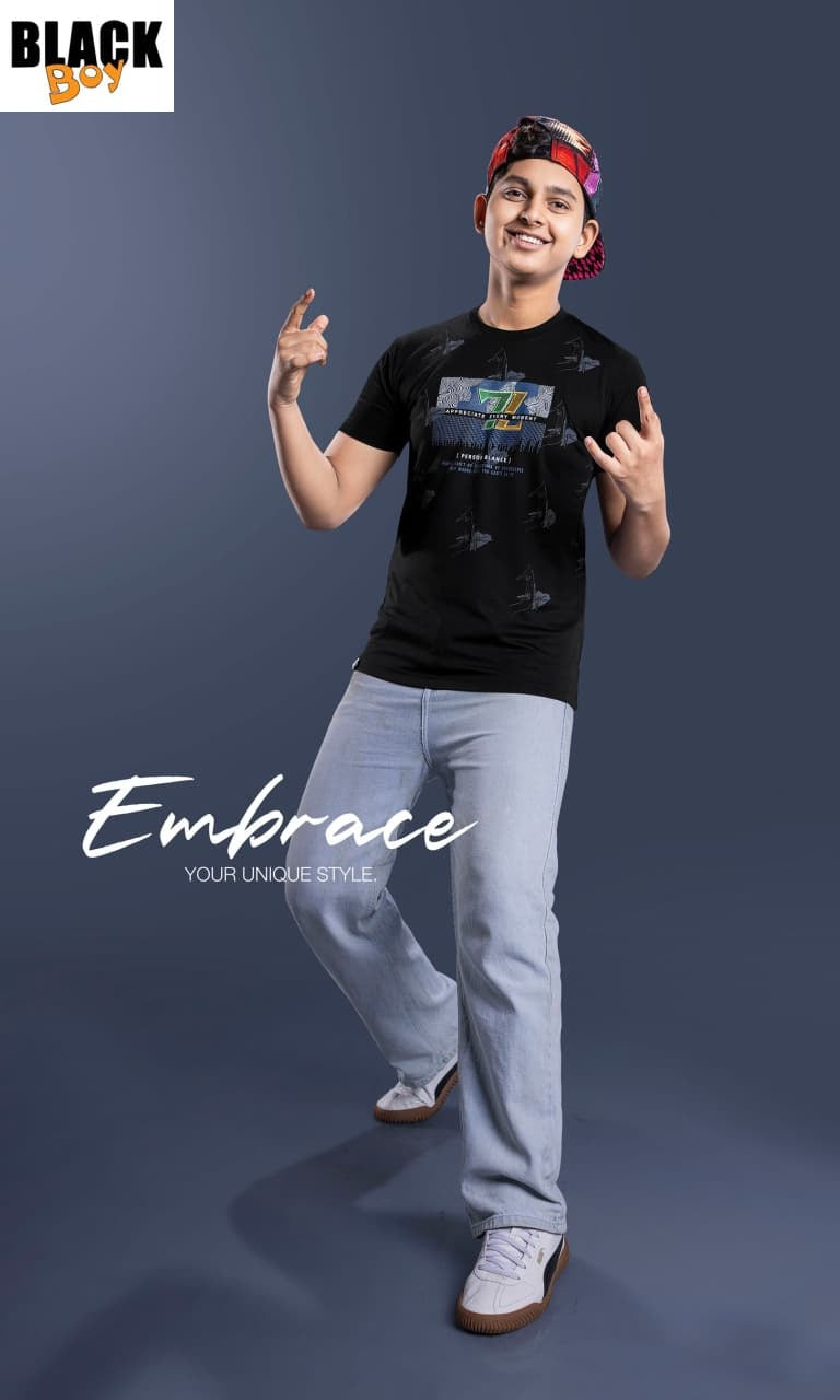 Vol 1349 Tencil Black Imported Boys Tshirt Manufacturer Gujarat
