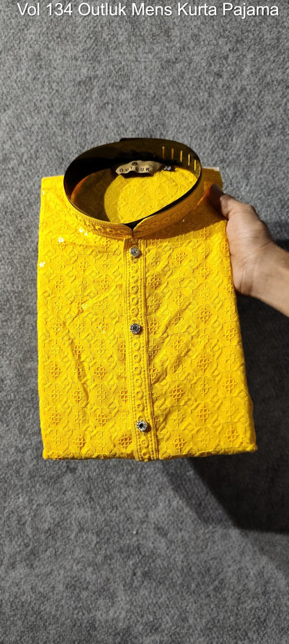 Vol 134 Outluk Rayon Sifly Mens Kurta Pajama Wholesale