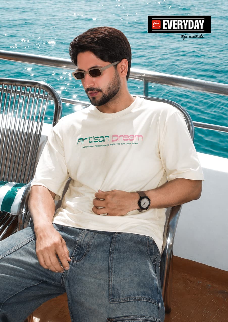 Vol 1354 Oversized Everyday Cotton Looper Mens Tshirts Supplier India