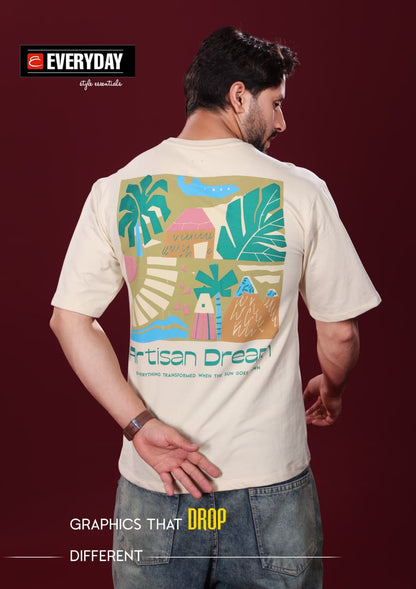 Vol 1354 Oversized Everyday Cotton Looper Mens Tshirts Supplier India