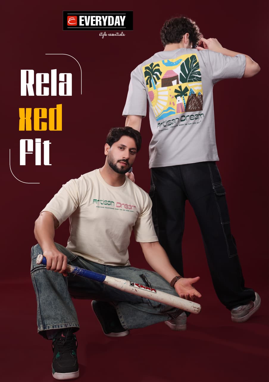 Vol 1354 Oversized Everyday Cotton Looper Mens Tshirts Supplier India