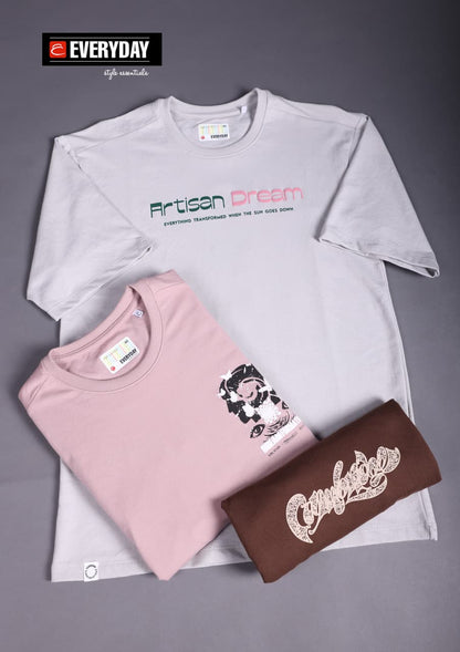 Vol 1354 Oversized Everyday Cotton Looper Mens Tshirts Supplier India