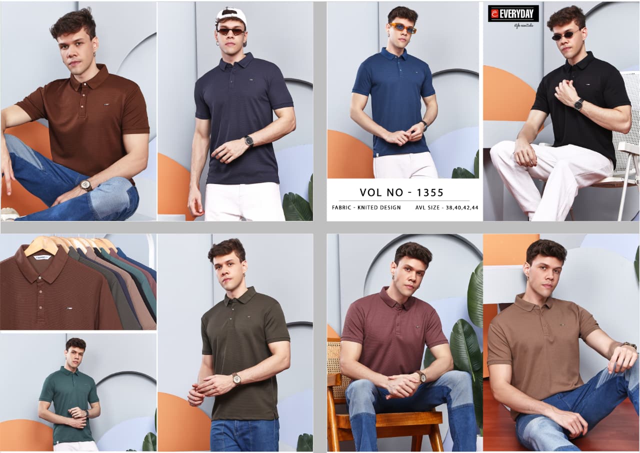Vol 1355 Everyday Knit Mens Tshirts Wholesale Rate