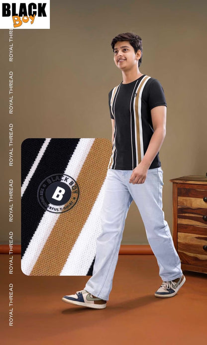Vol 1359 Hd Sticker Black Vertical Boys Tshirt Wholesaler India