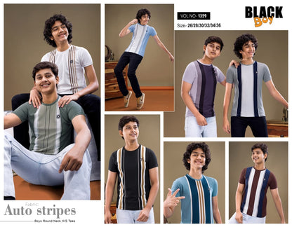 Vol 1359 Hd Sticker Black Vertical Boys Tshirt Wholesaler India