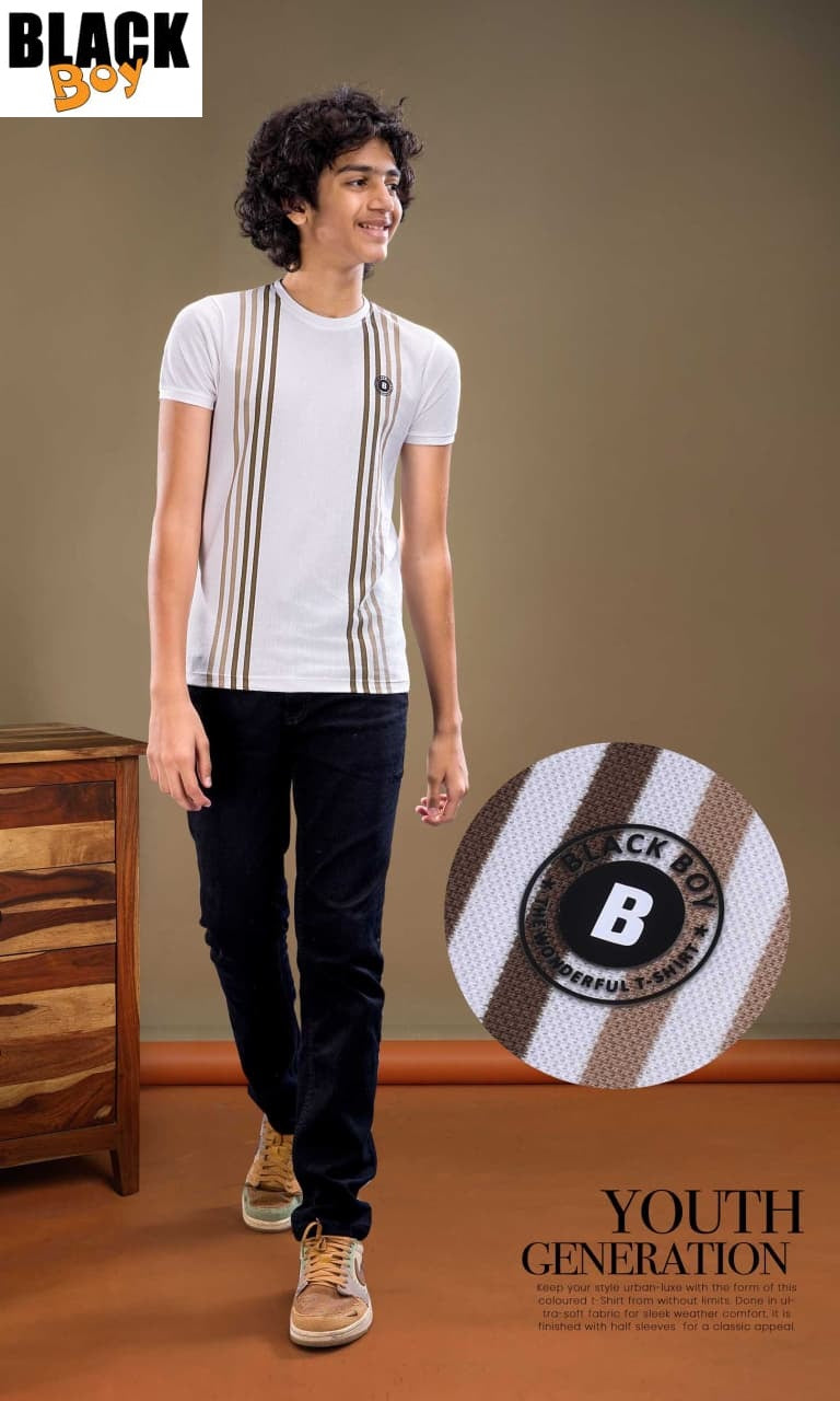 Vol 1359 Hd Sticker Black Vertical Boys Tshirt Wholesaler India
