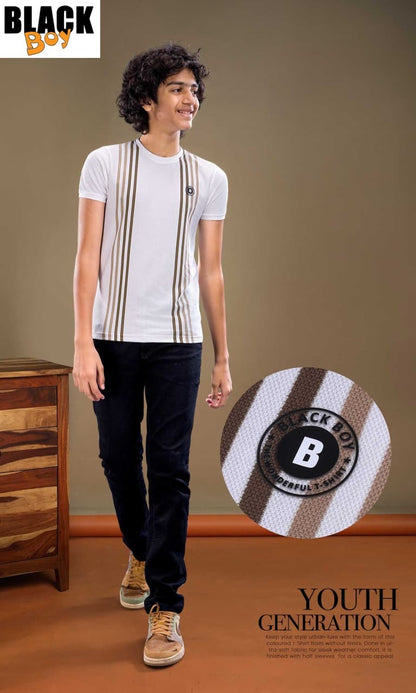 Vol 1359 Hd Sticker Black Vertical Boys Tshirt Wholesaler India