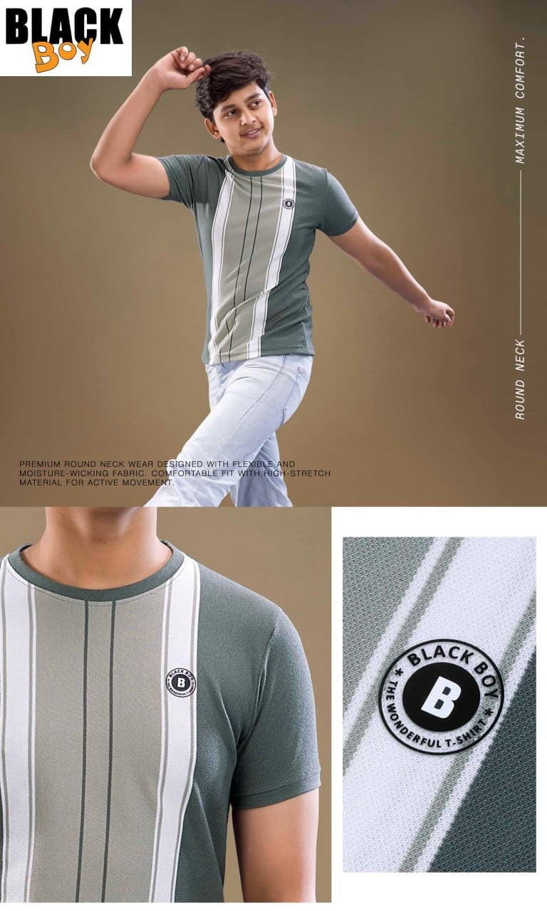 Vol 1359 Hd Sticker Black Vertical Boys Tshirt Wholesaler India