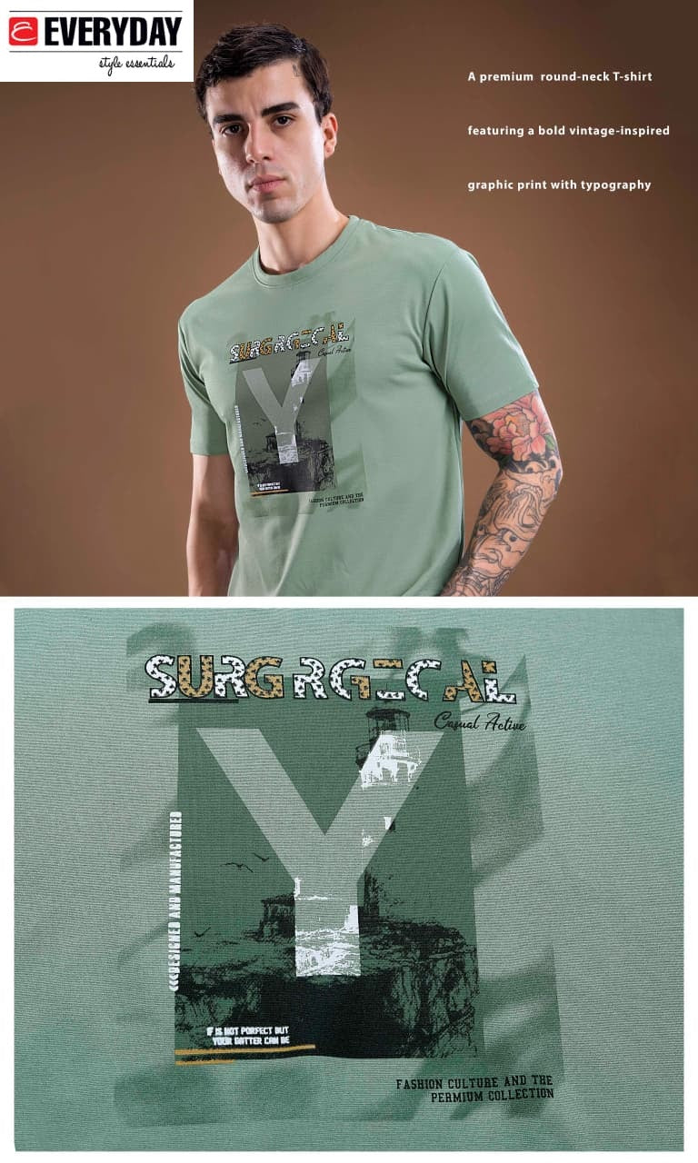 Vol 1363 Everyday Tencil Lycra Mens Tshirts Exporter India