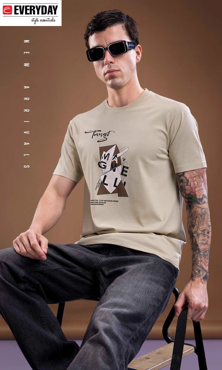 Vol 1363 Everyday Tencil Lycra Mens Tshirts Exporter India