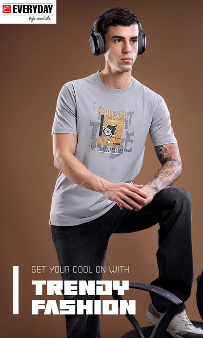Vol 1363 Everyday Tencil Lycra Mens Tshirts Exporter India