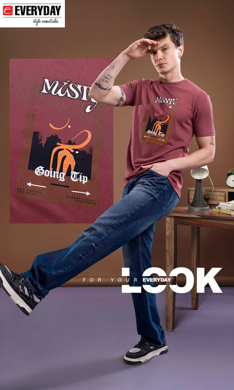 Vol 1363 Everyday Tencil Lycra Mens Tshirts Exporter India