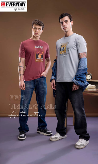 Vol 1363 Everyday Tencil Lycra Mens Tshirts Exporter India